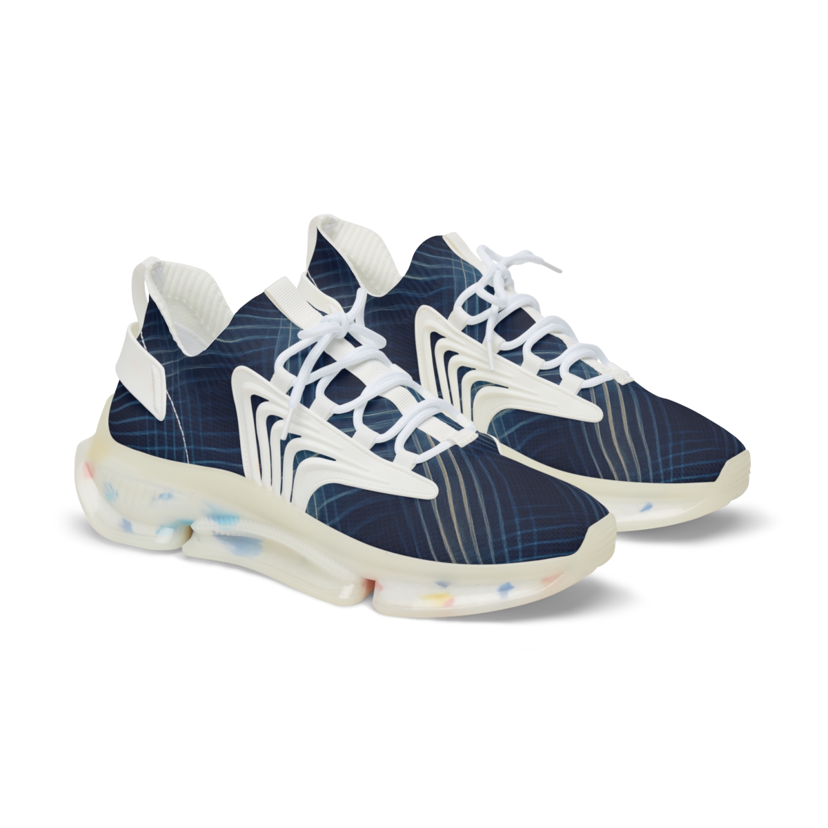 Moire Lattice Interference Weave stylish casual sneakers