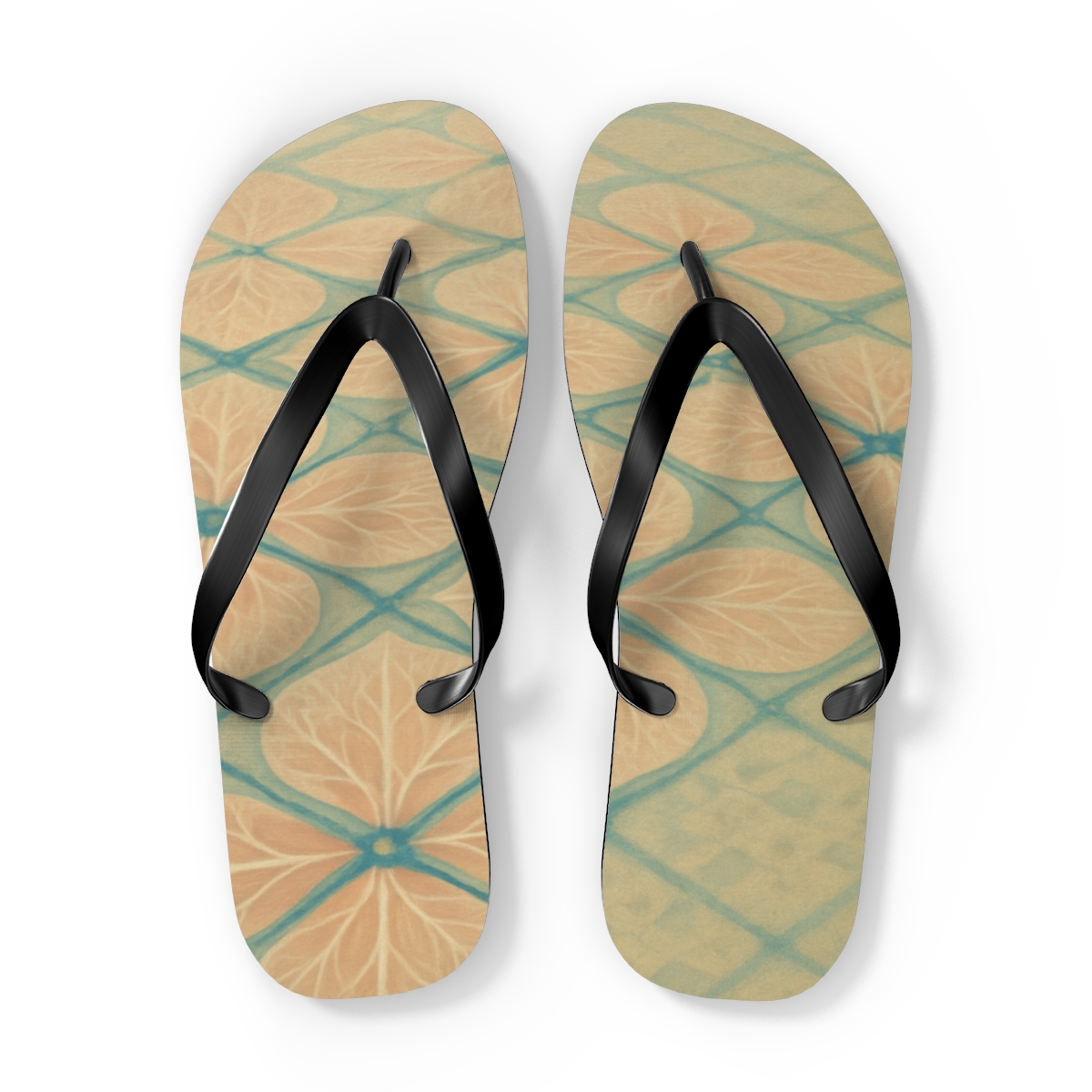 Petal Vein Lattice soft sole flip flops