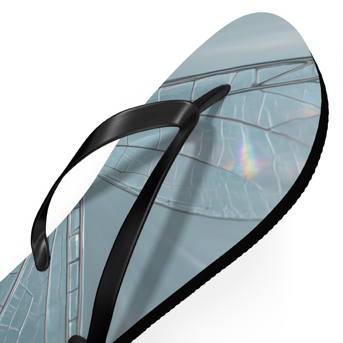 Prismatic Wingbeat Of The Dragonfly custom flip flops