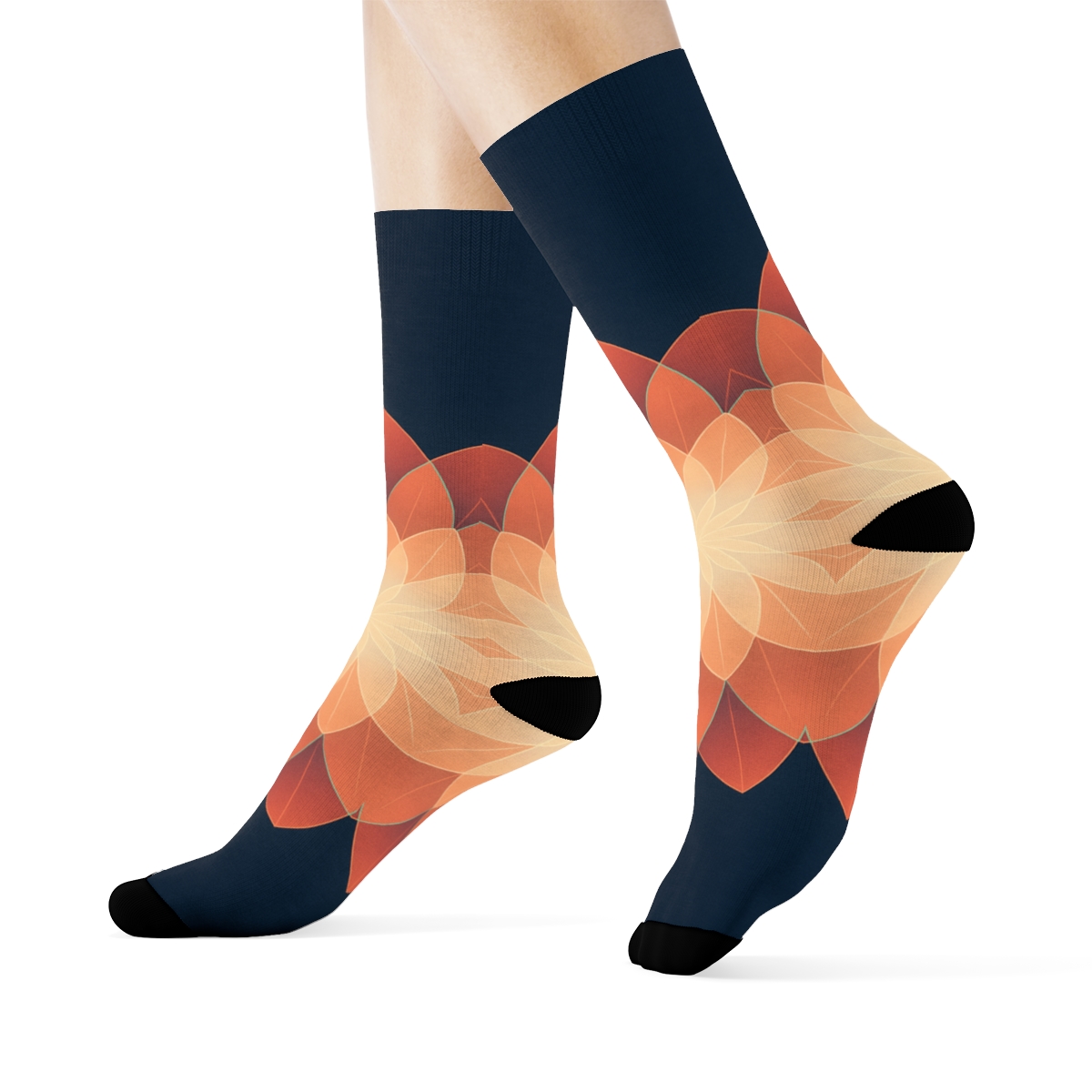 Camellia Pulse Rosette comfortable cotton socks