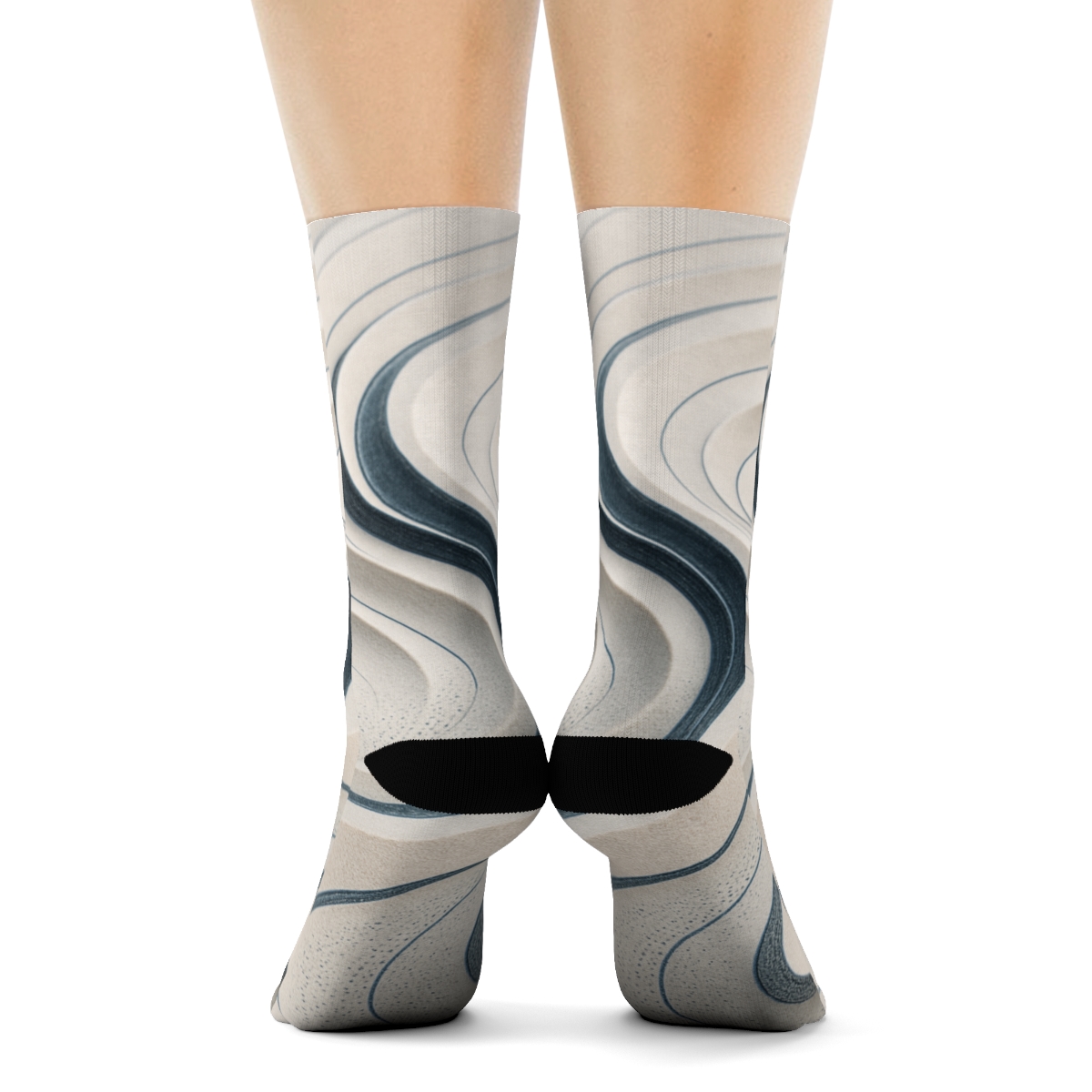 Wind Sculpted Ripple Arc Array comfortable cotton socks