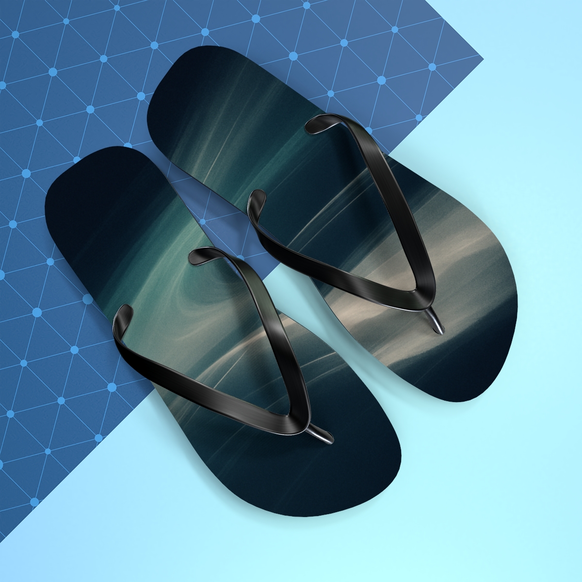 Vapor Shear Wavefront colorful rubber flip flops