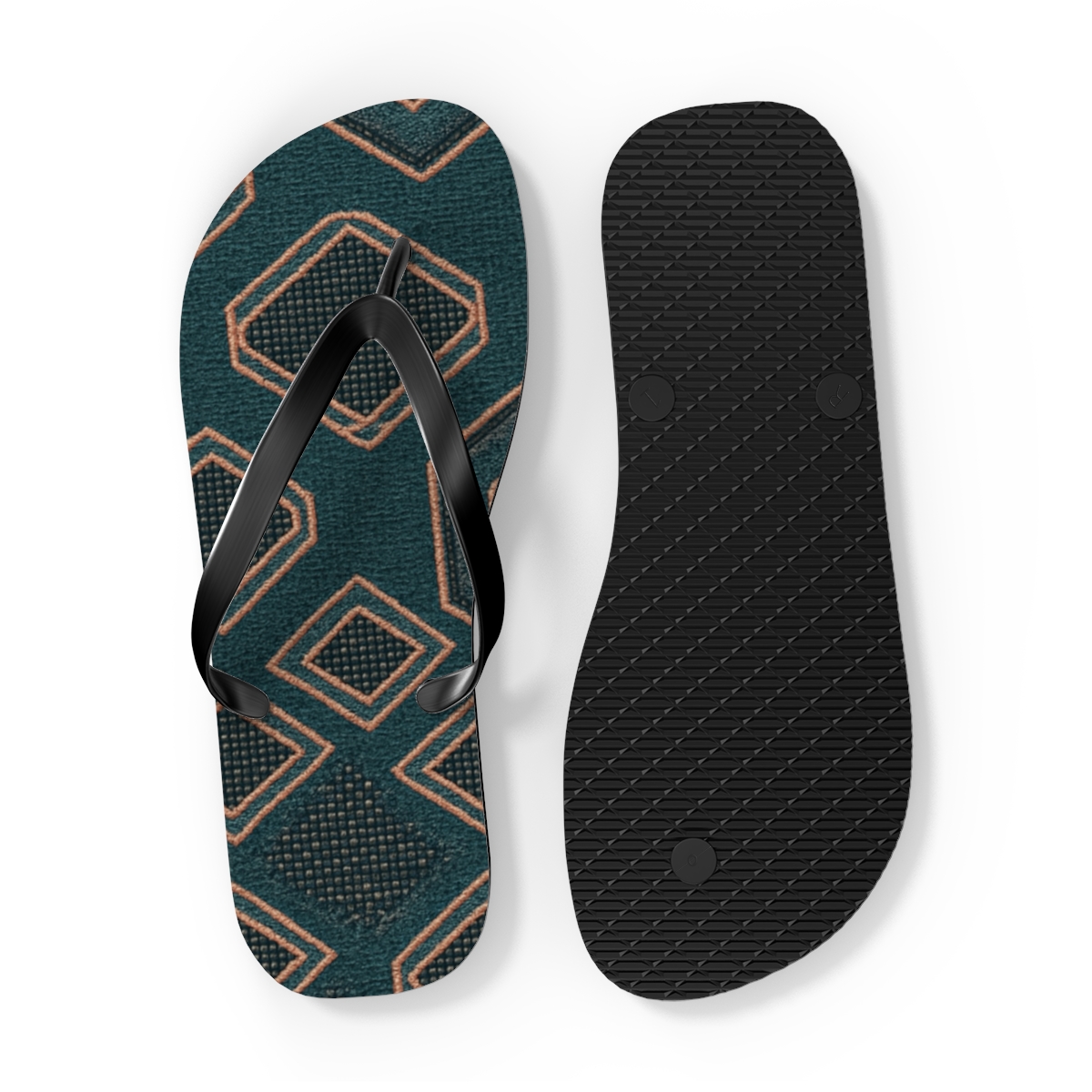 Hypnotic Wave Pattern Flip Flops