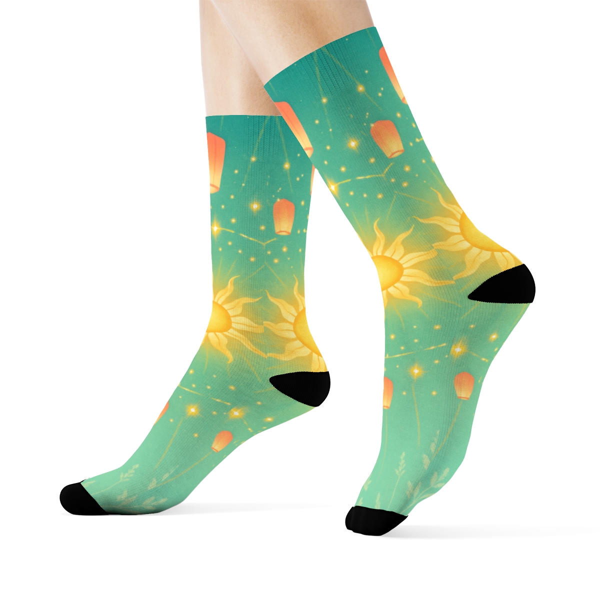 Midsummer Lantern Orbit personalized cozy socks