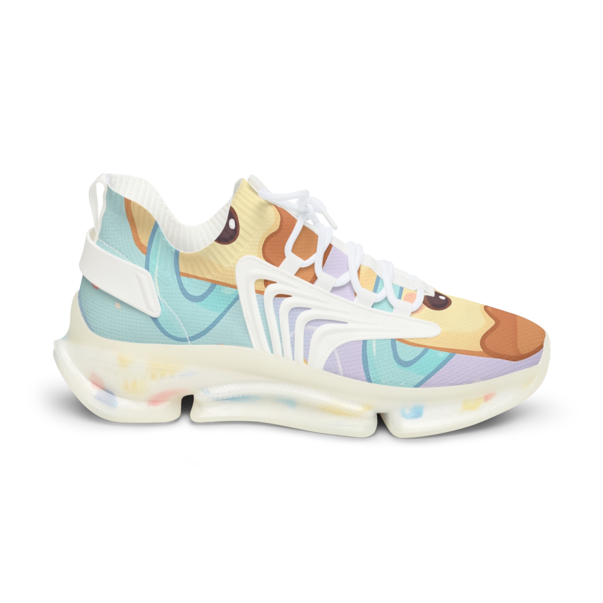 Pastel Planet Pudding Pals unique printed sneakers