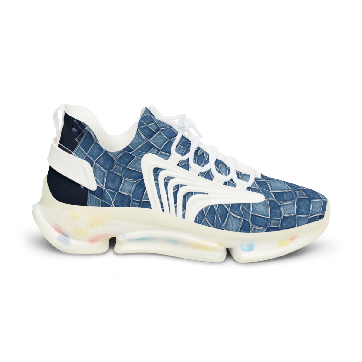Crystal Lattice Bloom unique printed sneakers