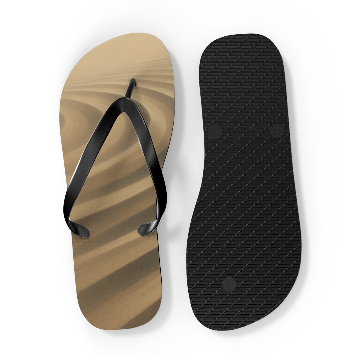 Wind Sculpted Ripple Arcfield designer logo flip flops