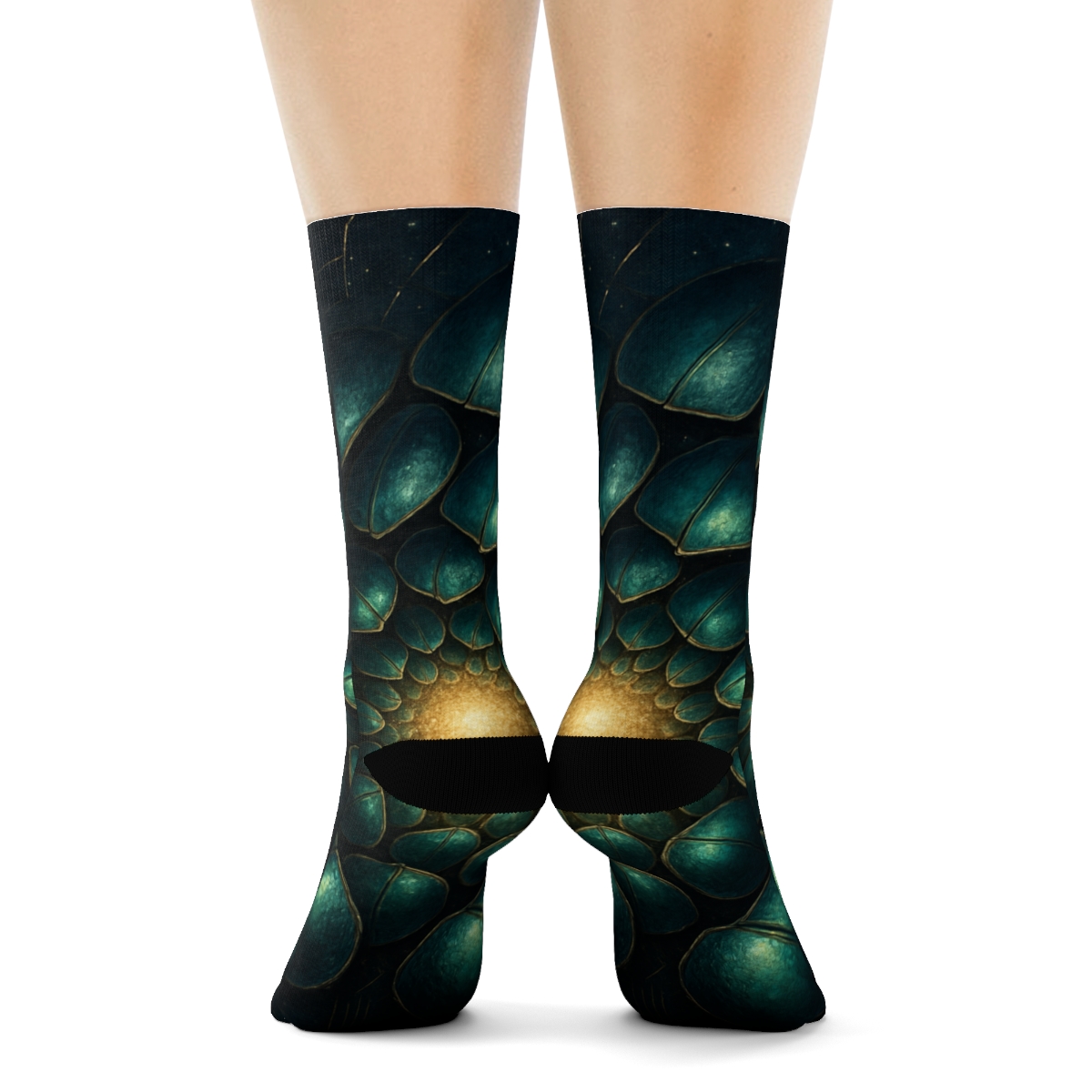 Iridescent Beetle Mosaic personalized cozy socks