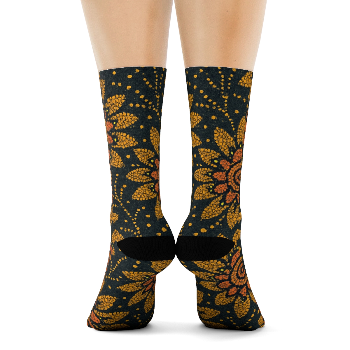 Marigold Dot Bloom Circuit stylish patterned socks