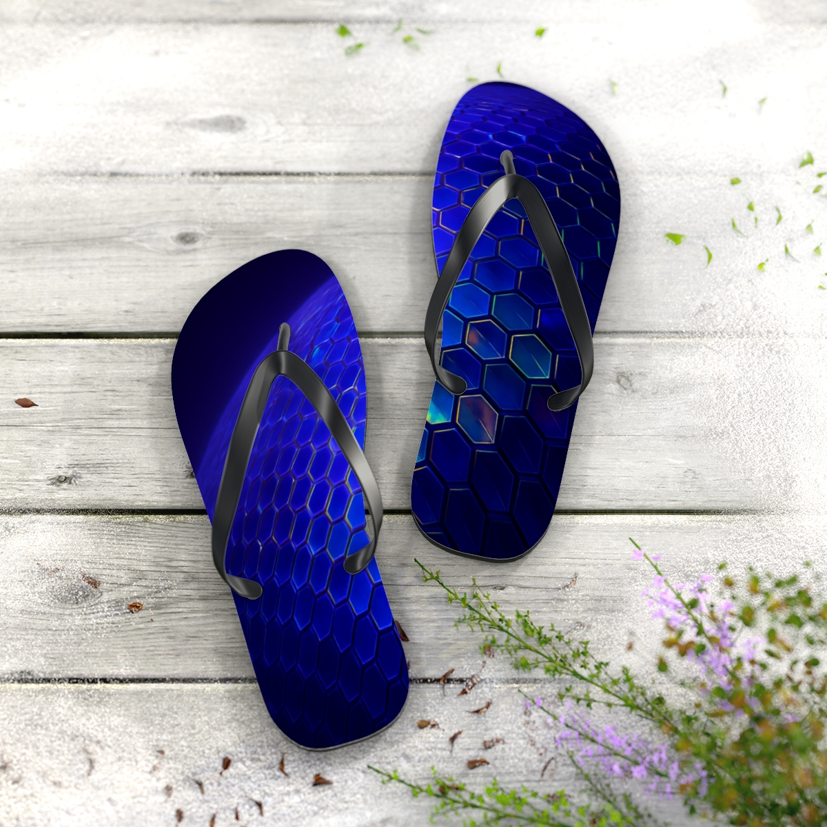 Prismatic Facet Of The Dragonfly Eye stylish summer flip flops