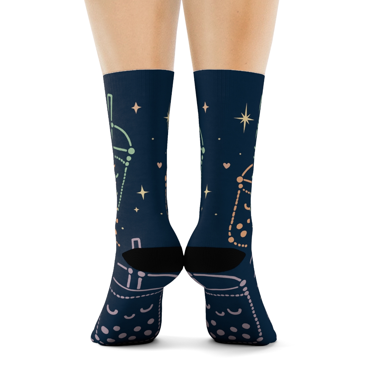Pastel Bubble Tea Constellation warm winter socks