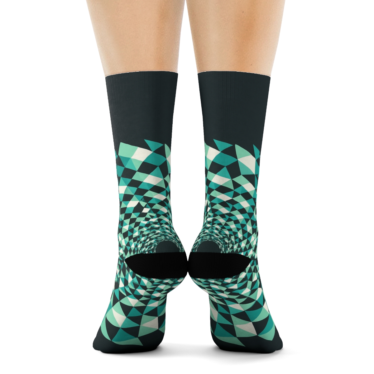 Stellar Spiral Tessellation designer logo socks
