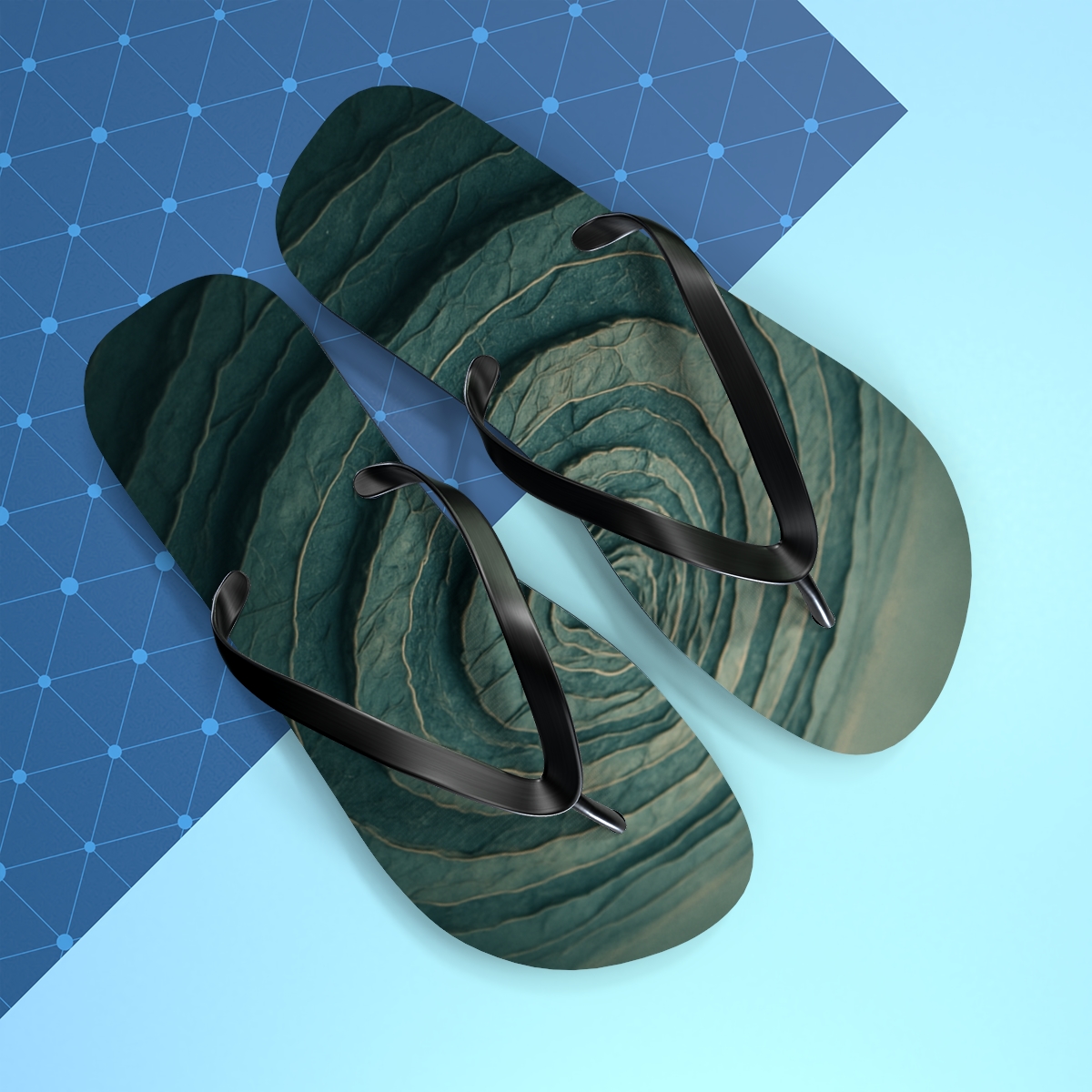 Strata Echo Mandala colorful rubber flip flops