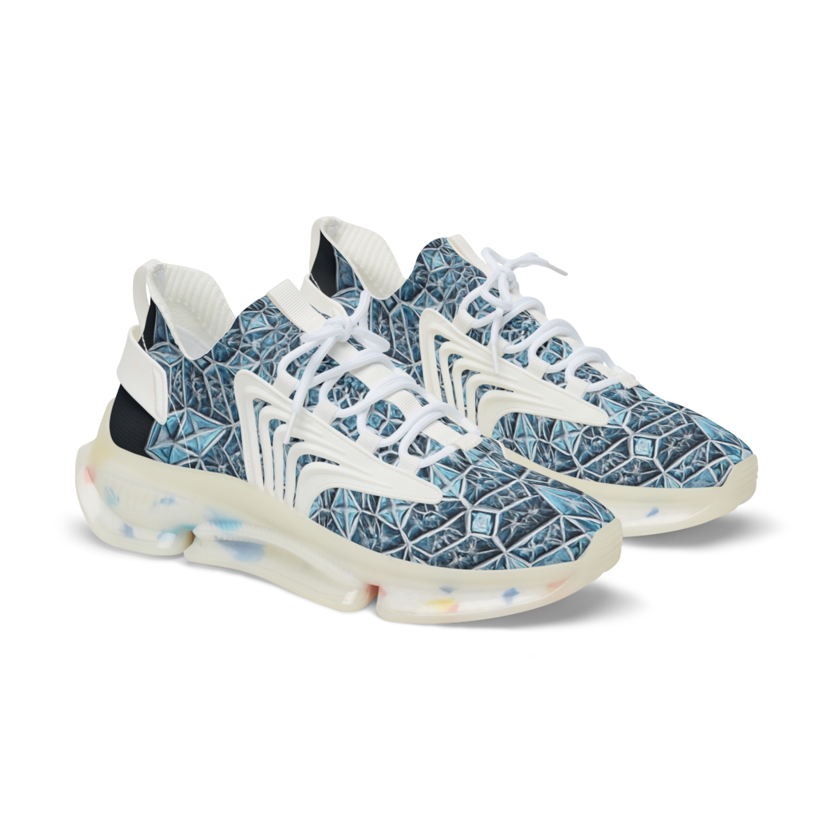 Crystal Lattice Halo Mandala custom sneakers