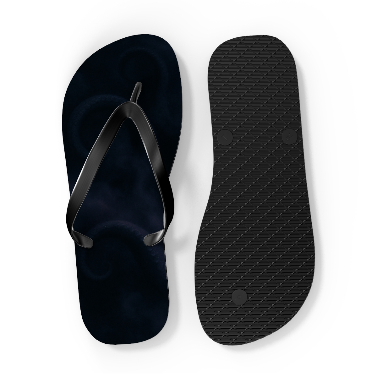 Octopus Ink Nebula Logic designer logo flip flops