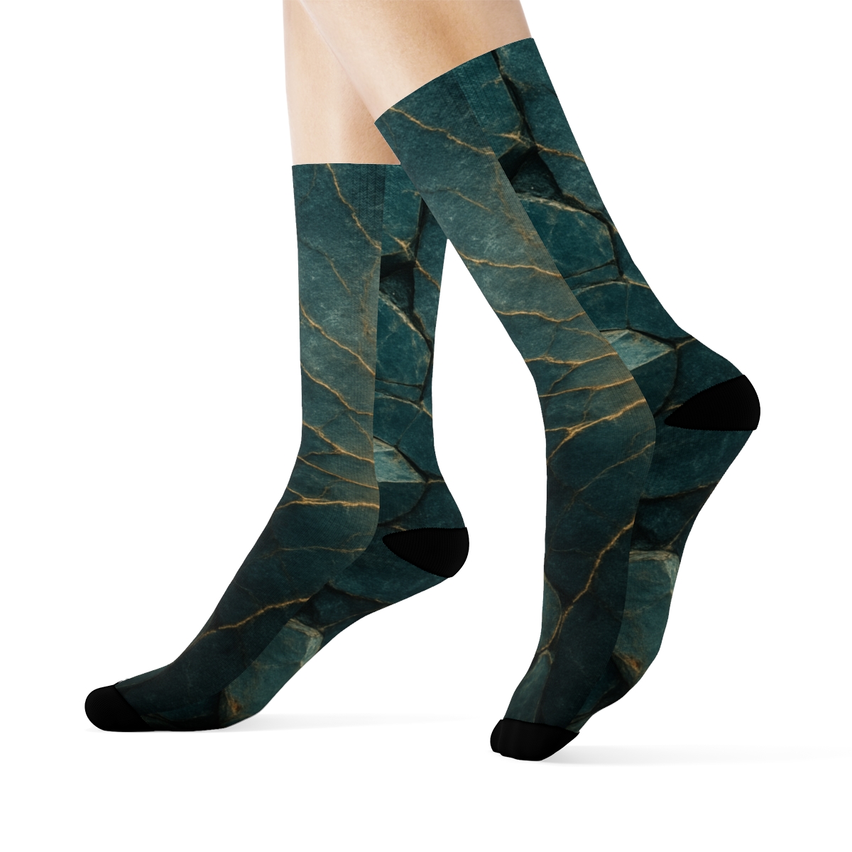 Mineral Facet Veinloom unique printed socks