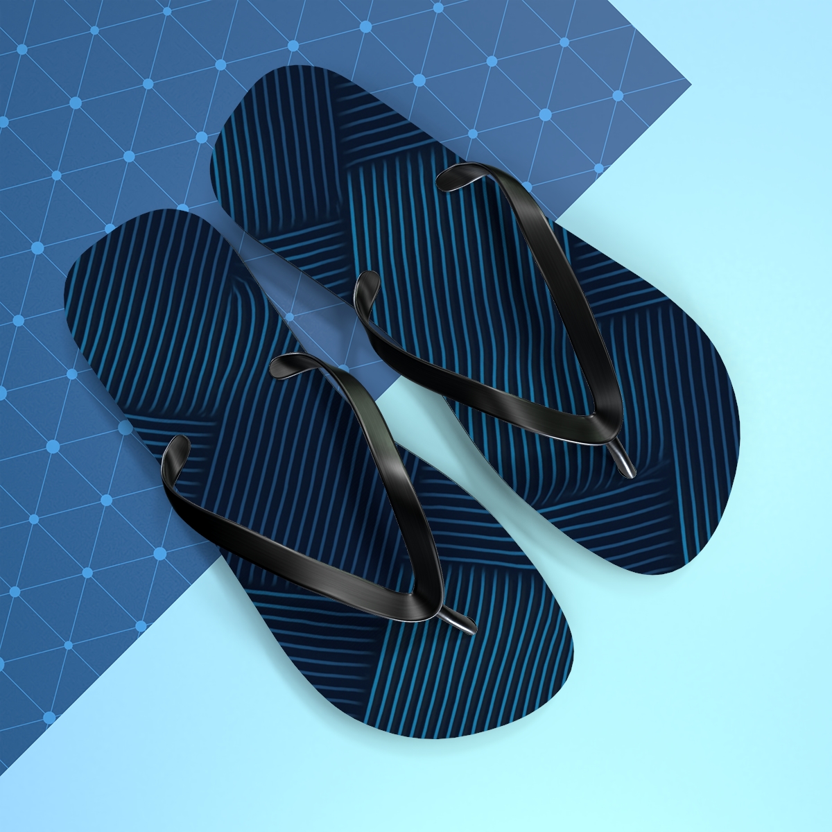 Moire Orbit Weave stylish summer flip flops
