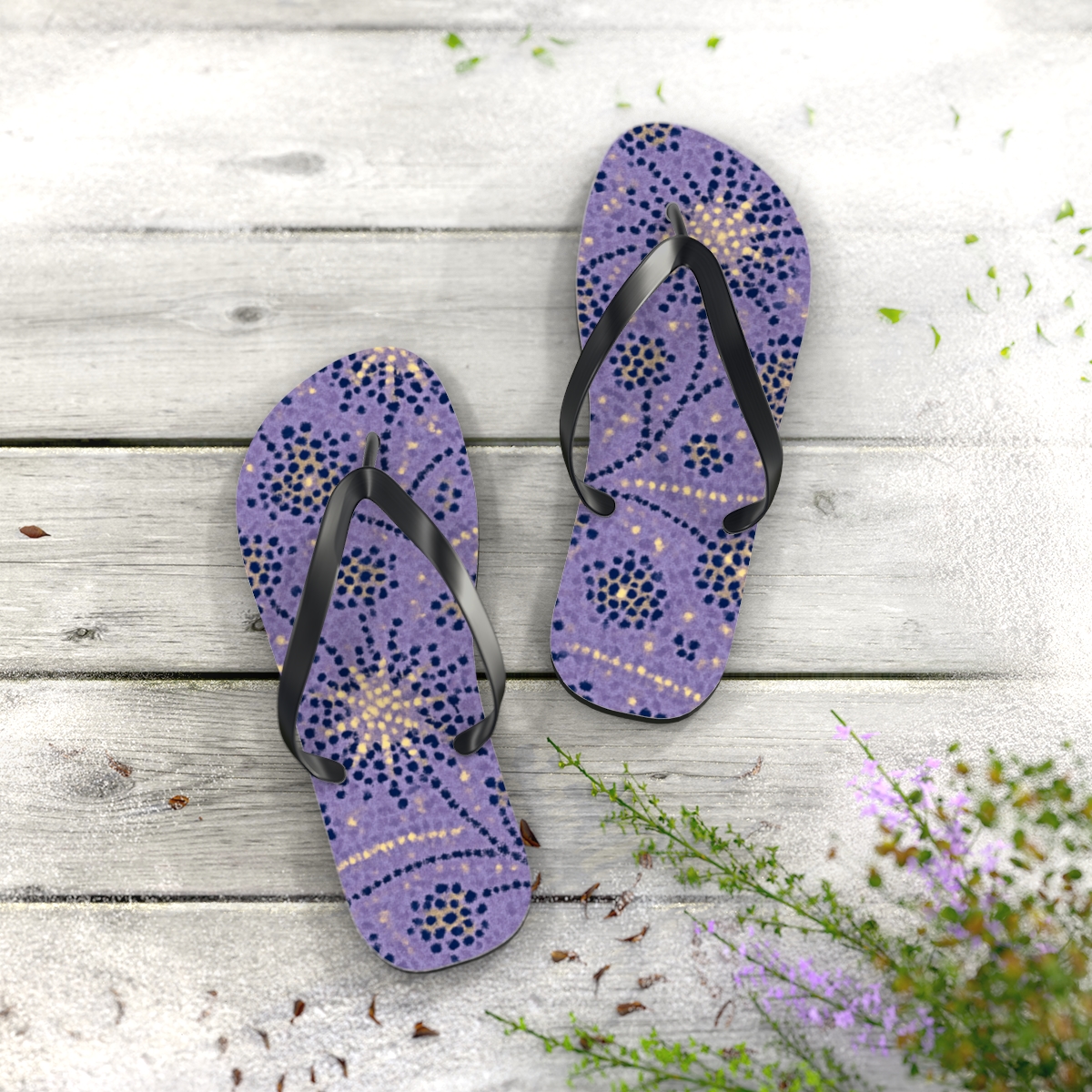 Lavender Radiance Flip Flops