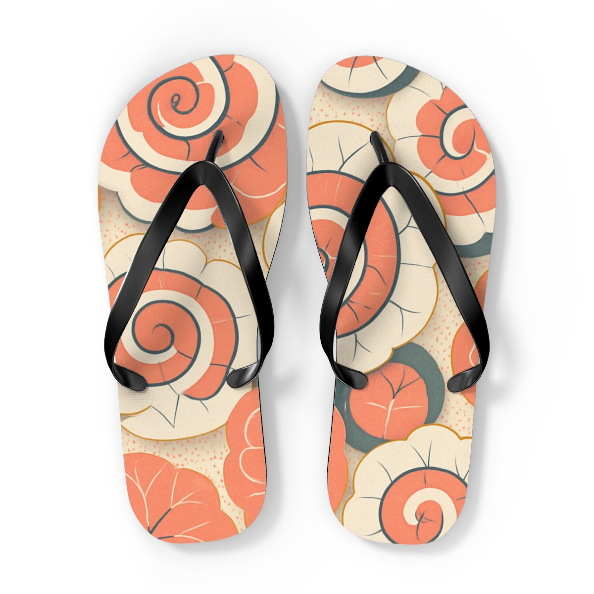 Ranunculus Fractal Rosette Array comfortable casual flip flops