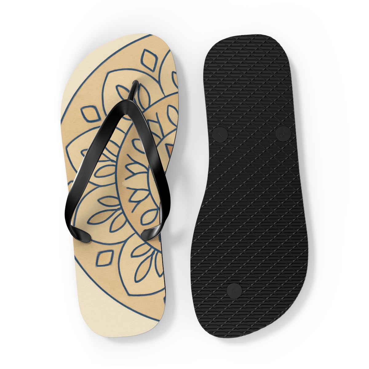 Desert Prism Rosette colorful rubber flip flops