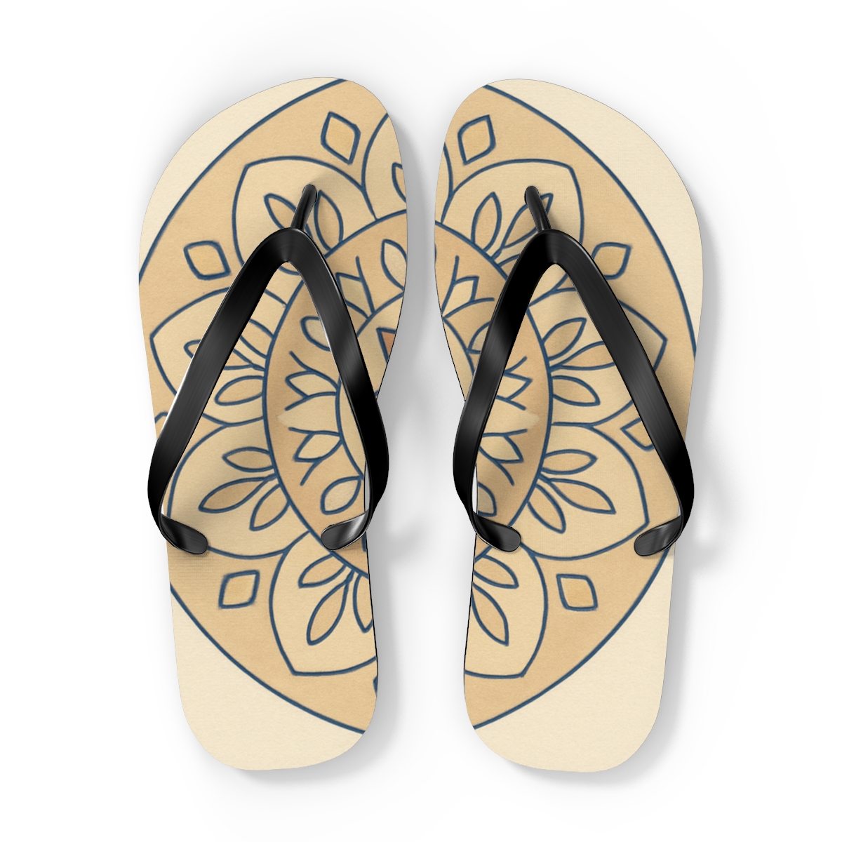 Desert Prism Rosette colorful rubber flip flops