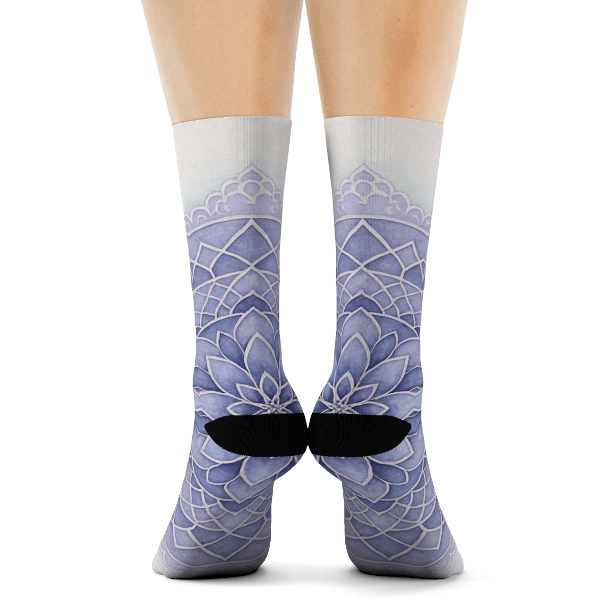 Fractal Petal Concentric warm winter socks