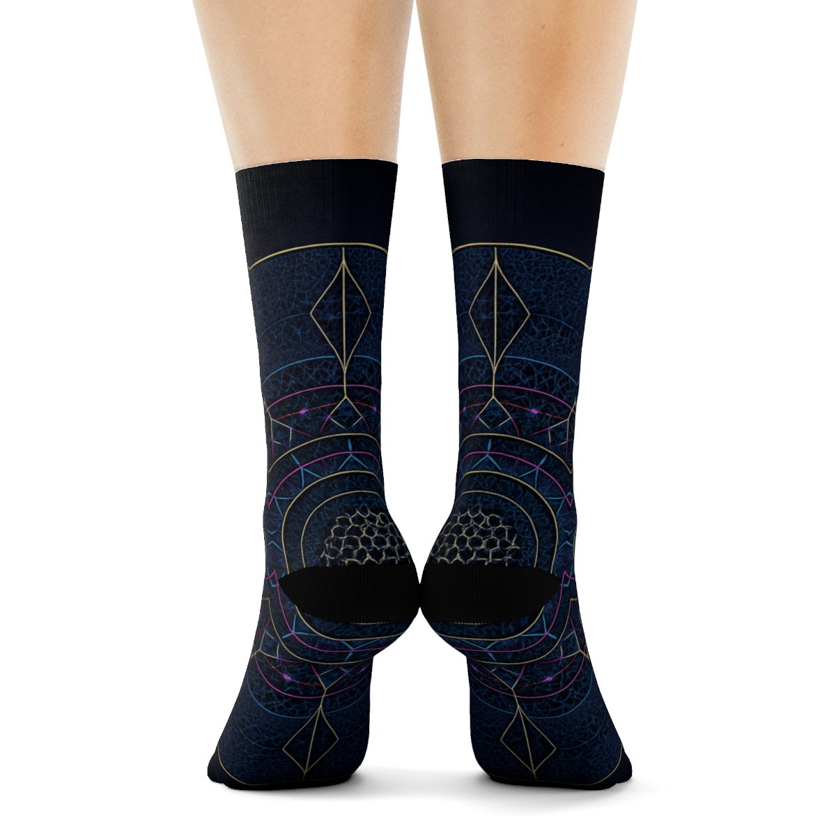 Prismatic Lattice Halo personalized cozy socks