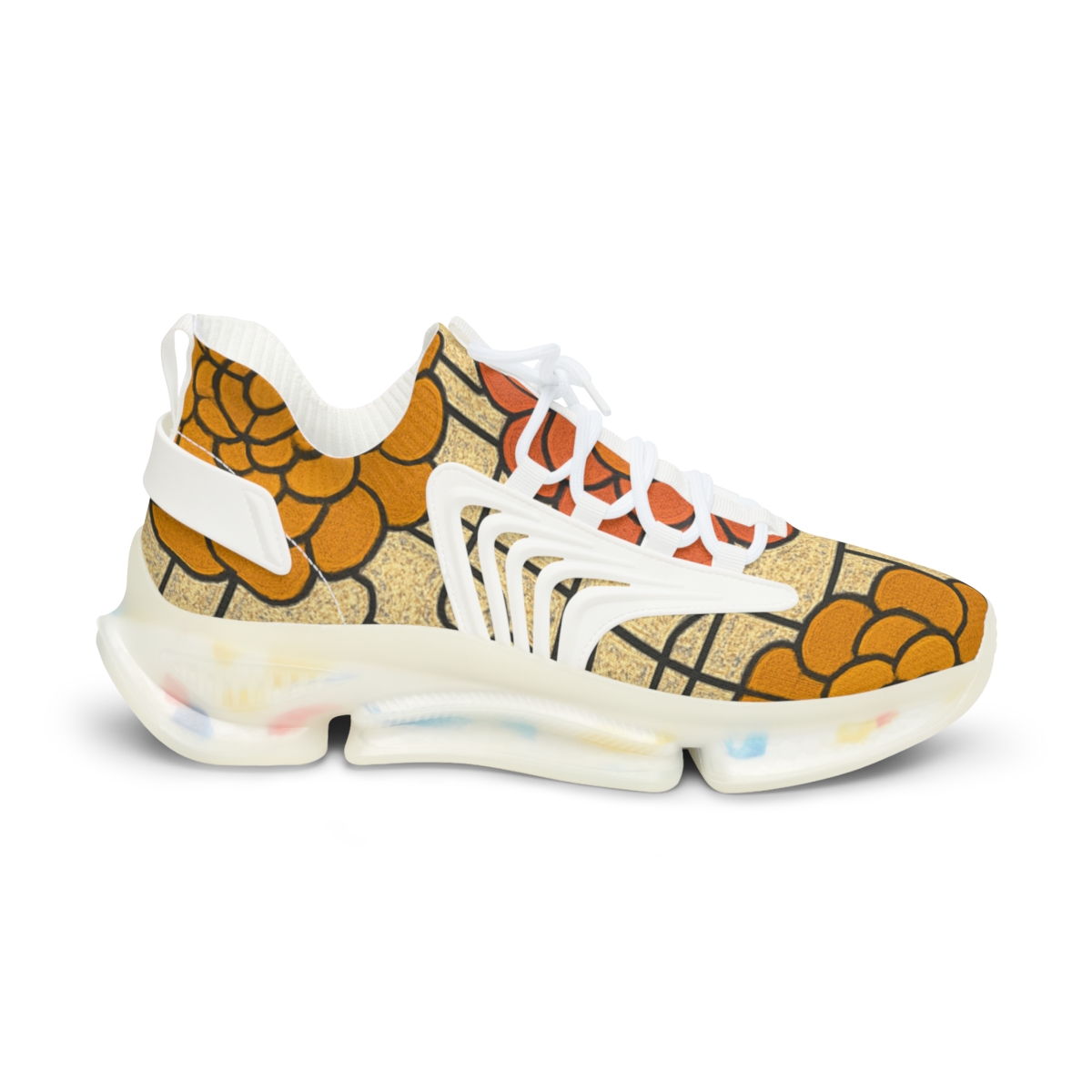 Marigold Fractal Rosette Circuit comfortable running sneakers