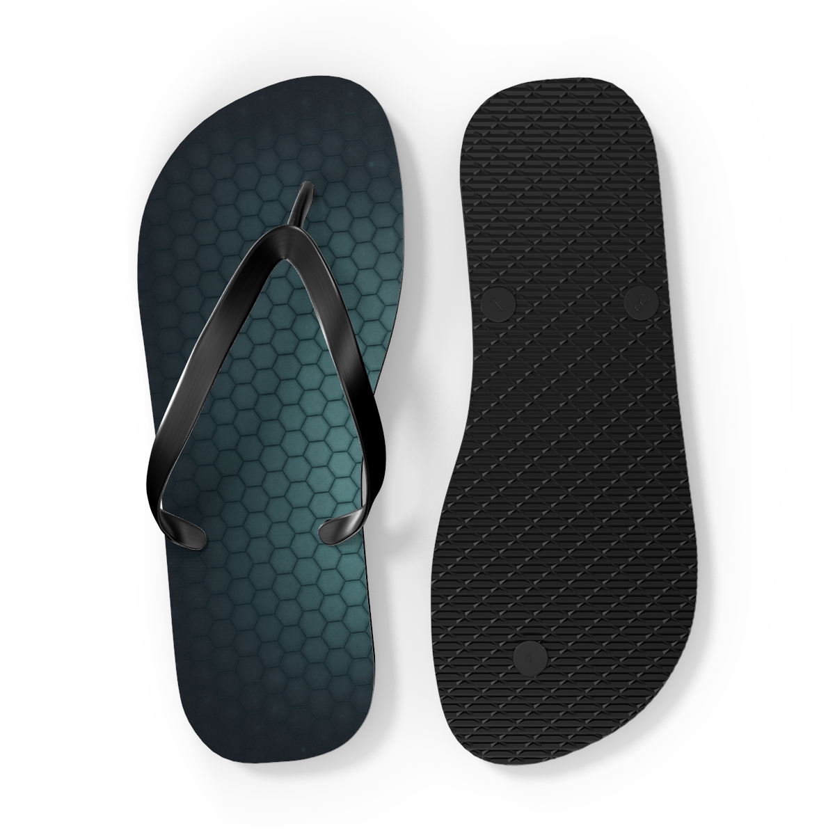 Hex Fade Particle Weave colorful rubber flip flops
