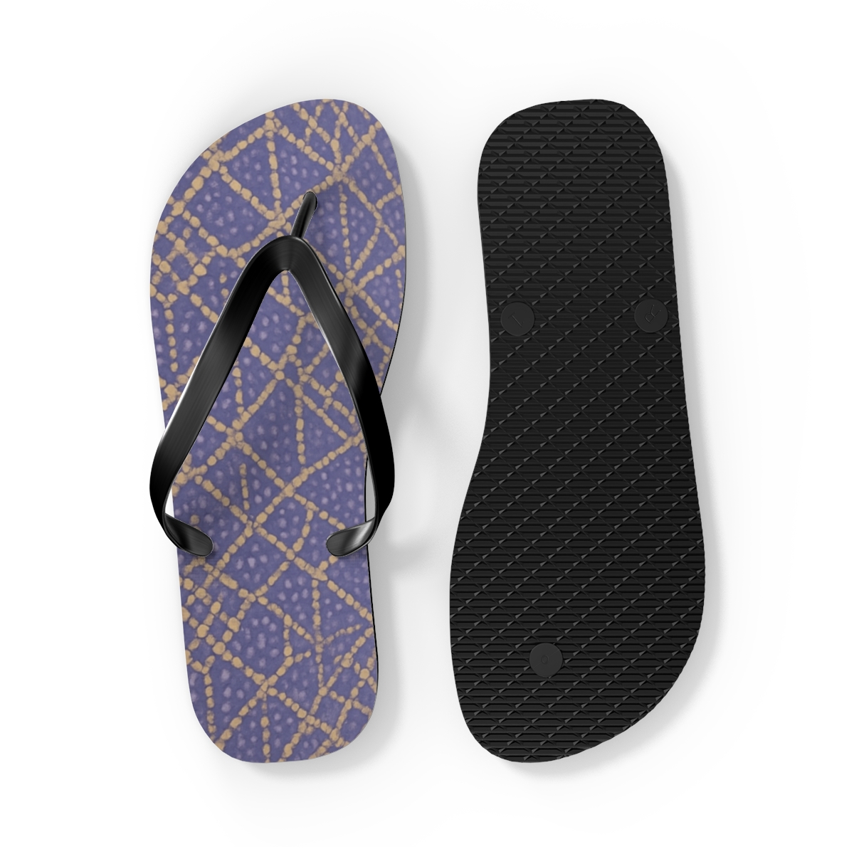 Lavender Lattice Breeze Flip Flops