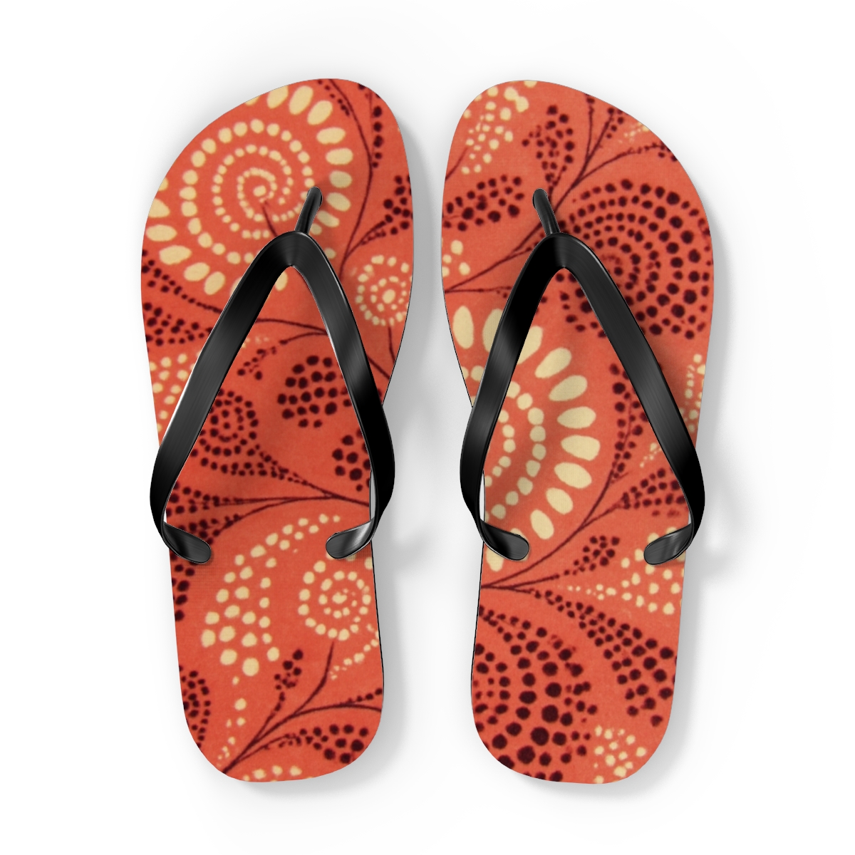 Dotted Spiral Cluster soft sole flip flops