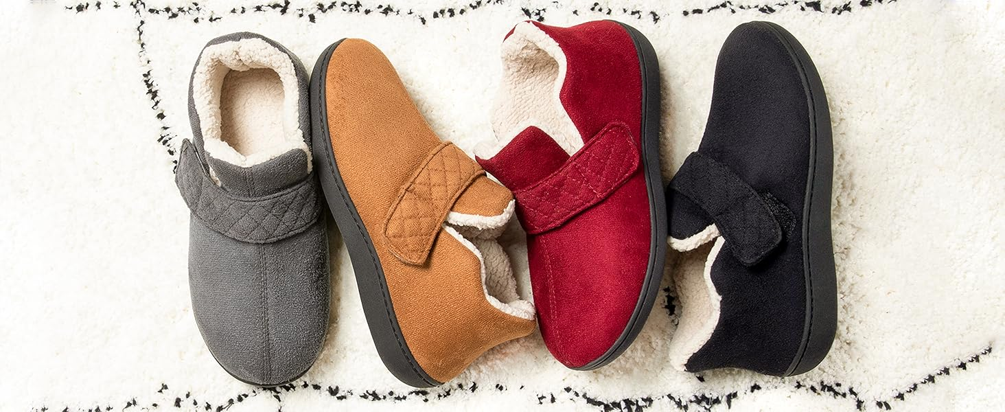 Diabetic Comfort Slippers – Adjustable Support for Indoor - Cloud Cushion Slides