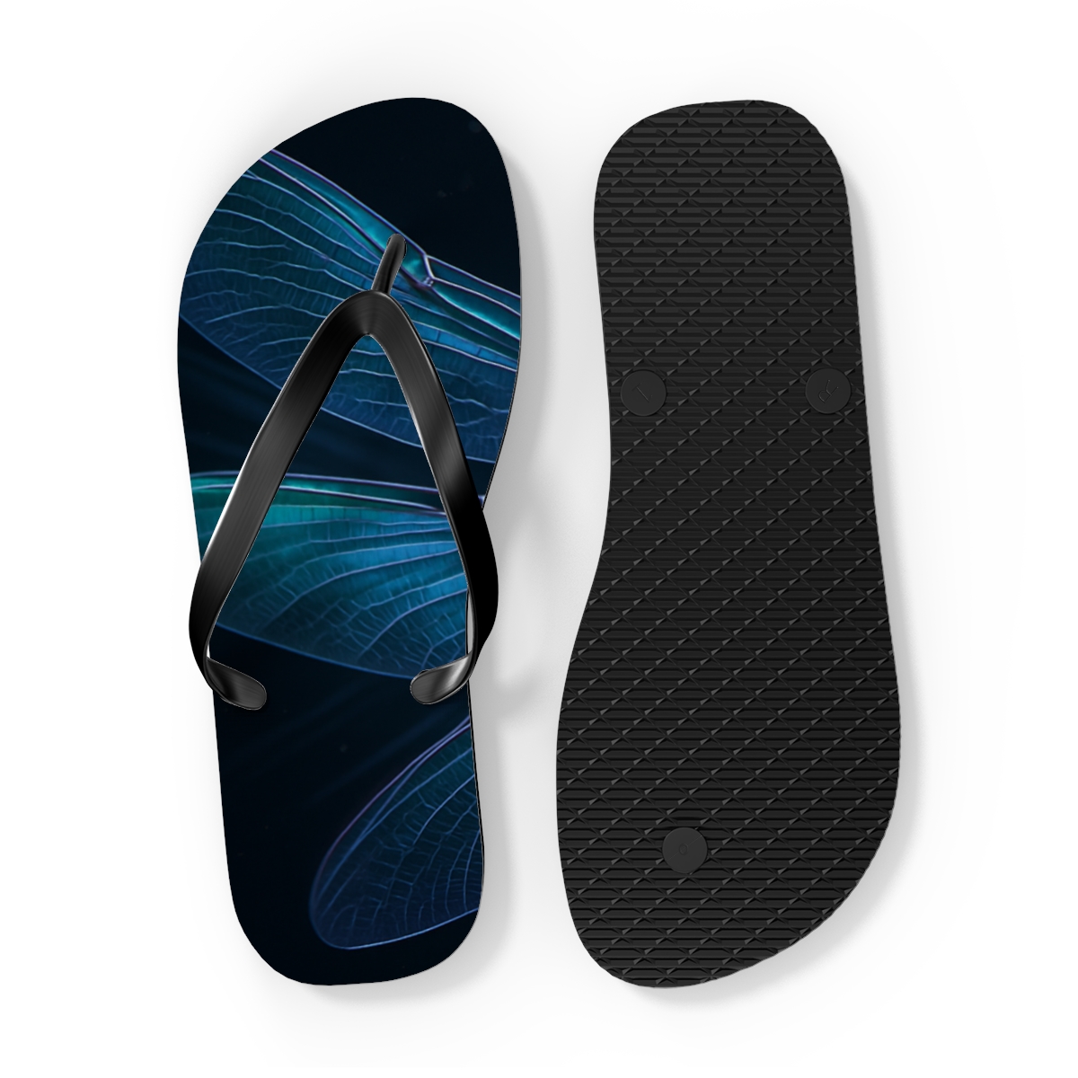 Dragonfly Wingbeat Parallax comfortable casual flip flops