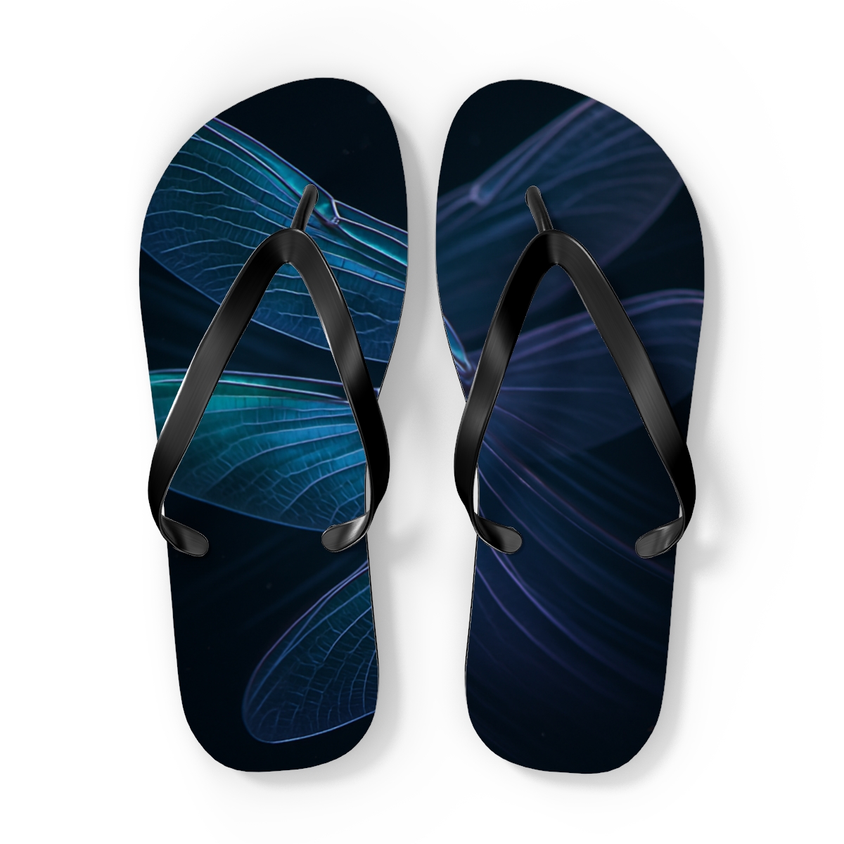 Dragonfly Wingbeat Parallax comfortable casual flip flops