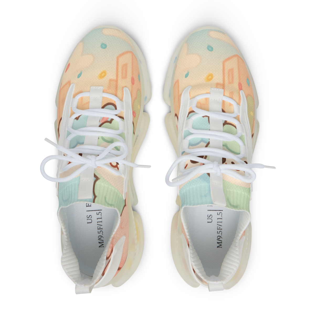 Cotton Candy Alpaca Parade unique printed sneakers