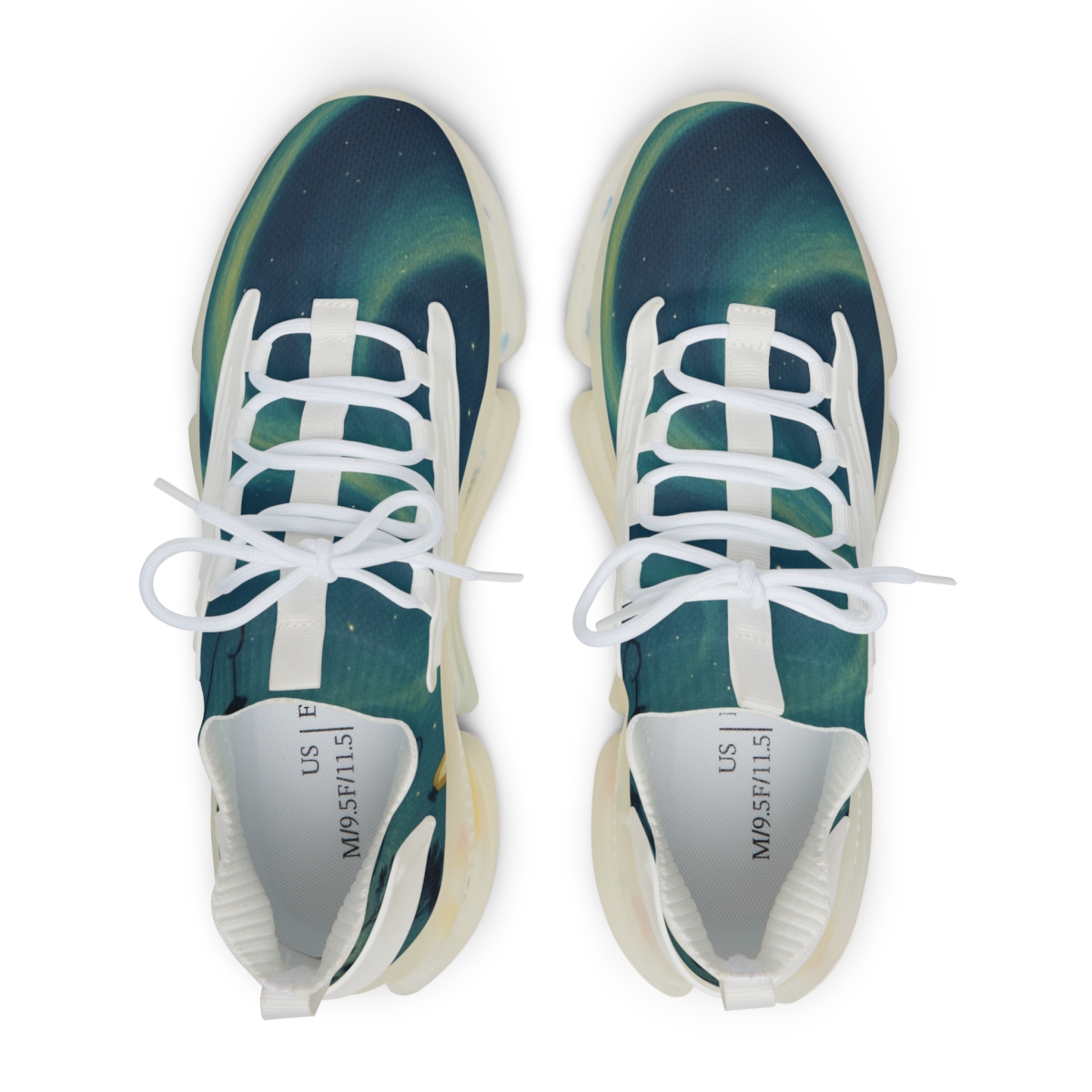 Midsummer Solstice Aurora Ribbons comfortable running sneakers