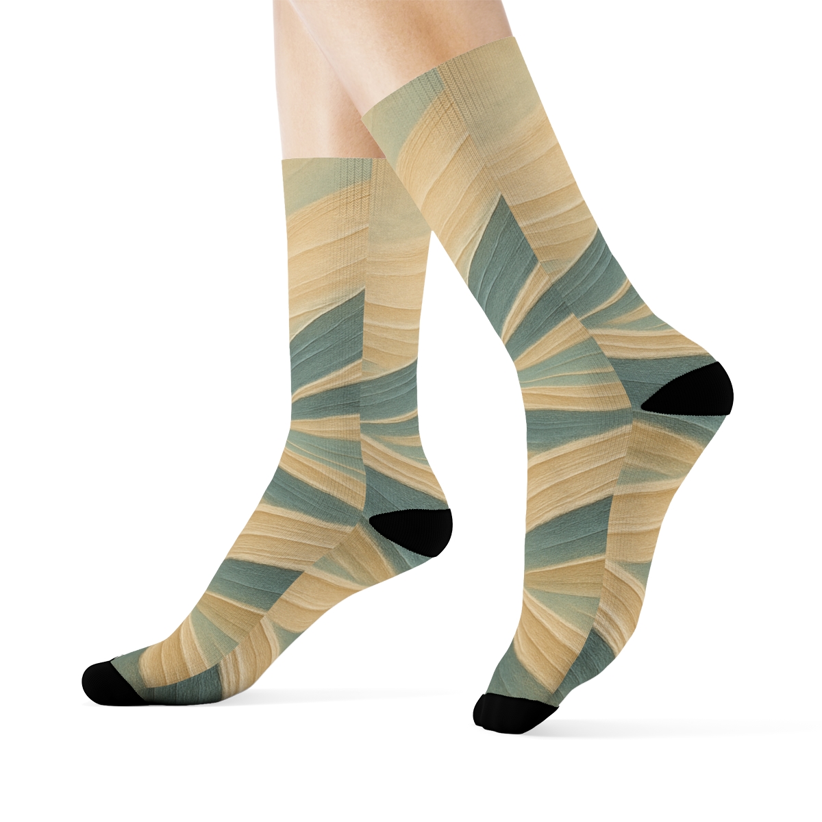 Wind Sculpted Arc Weave comfortable cotton socks