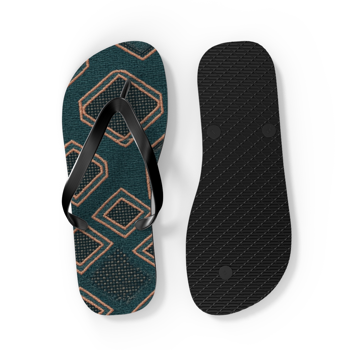 Hypnotic Wave Pattern Flip Flops