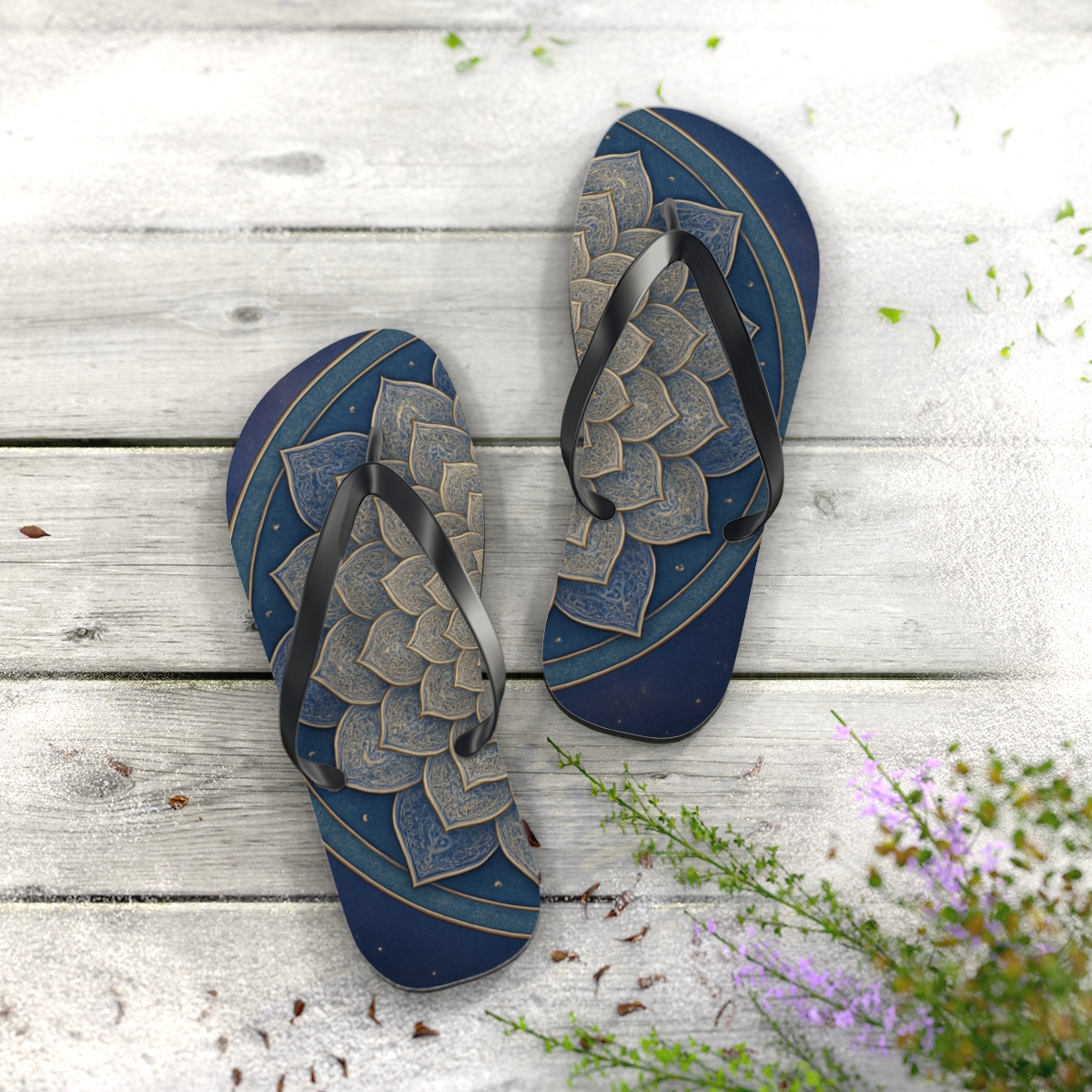 Celestial Blossom Breeze Flip Flops