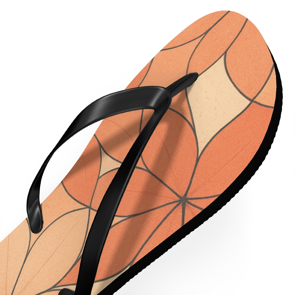 Camellia Tessellation Drift colorful rubber flip flops