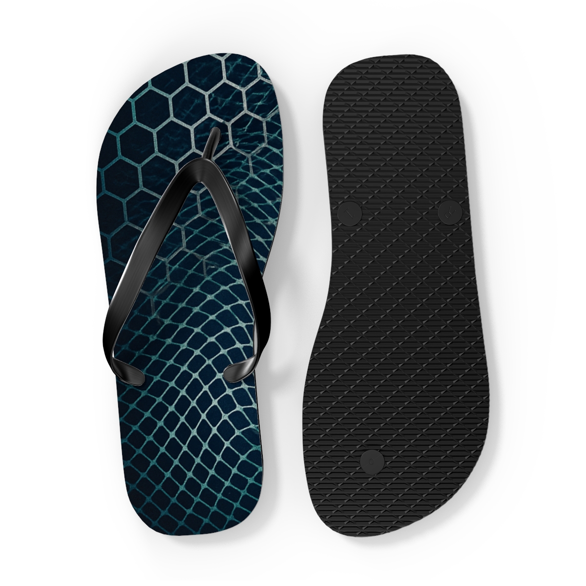 Moire Lattice Phase Drift unique graphic flip flops