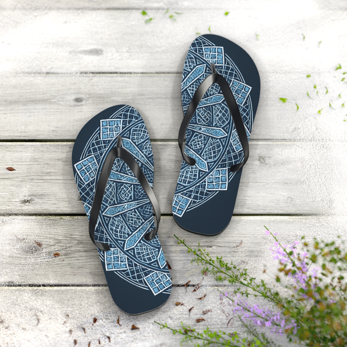 Polar Lattice Halo custom flip flops