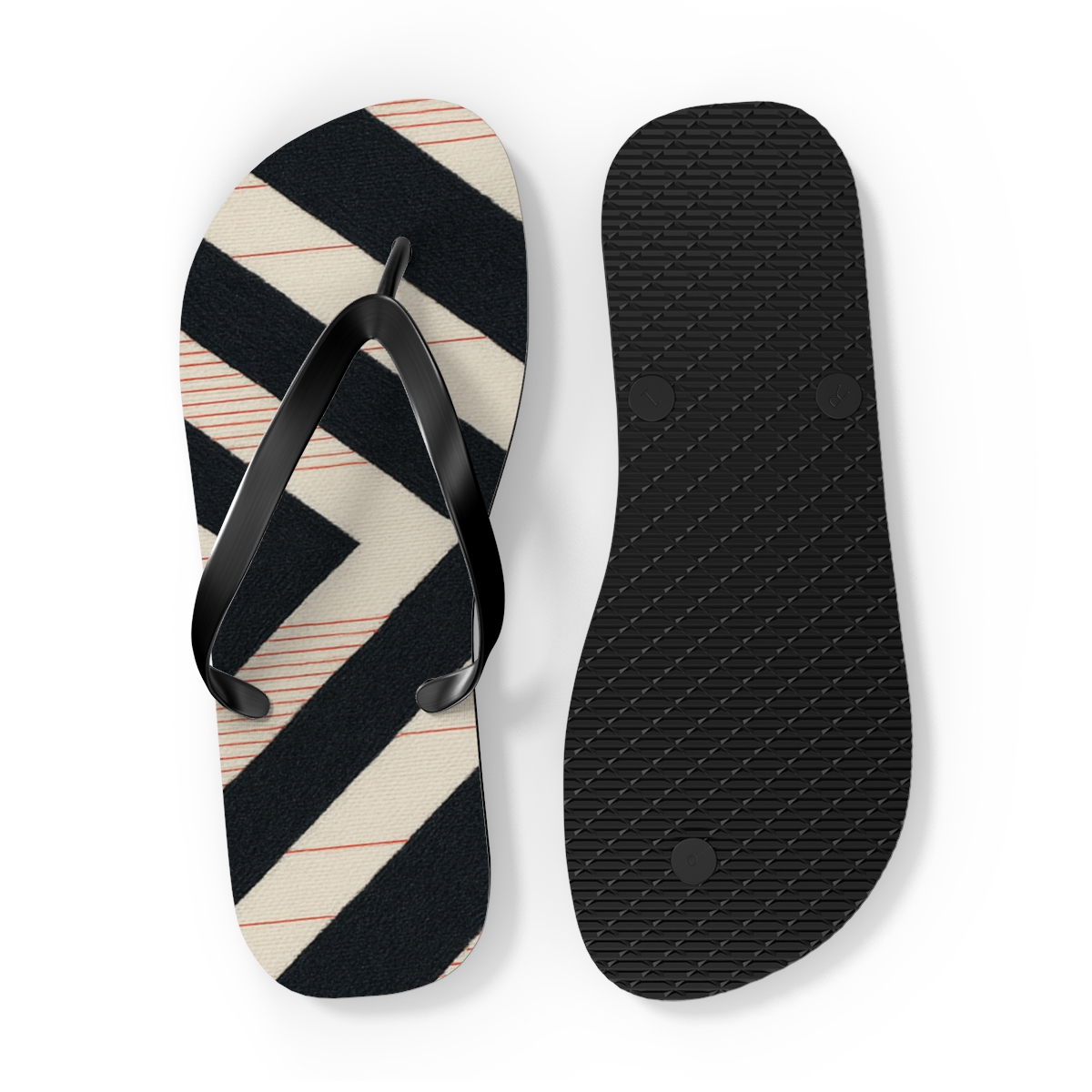 Chevron Pulse Matrix trendy printed flip flops