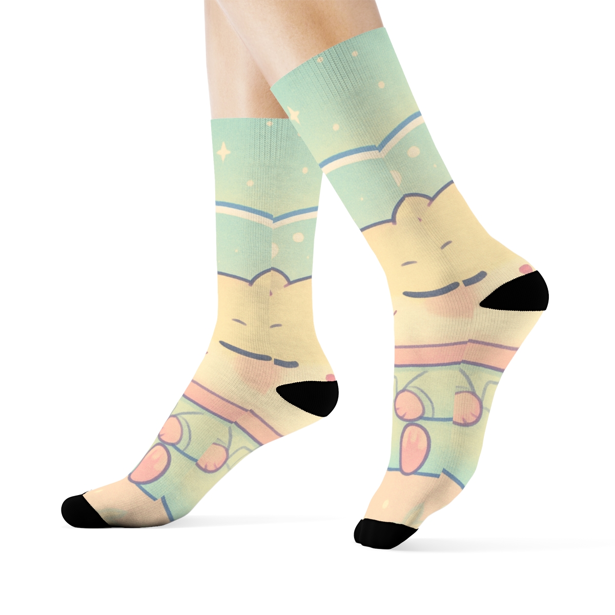 Sleepy Stardust Hamster Capsule custom socks
