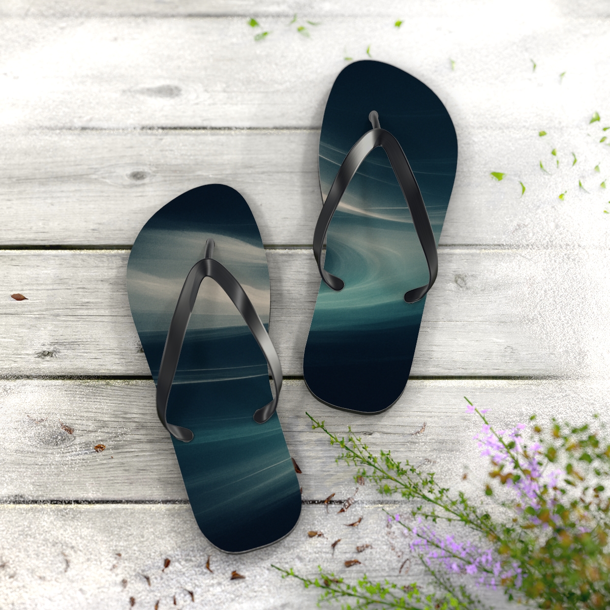 Vapor Shear Wavefront colorful rubber flip flops