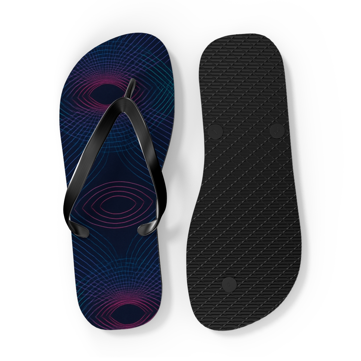 Moire Orbit Interference Weave stylish summer flip flops