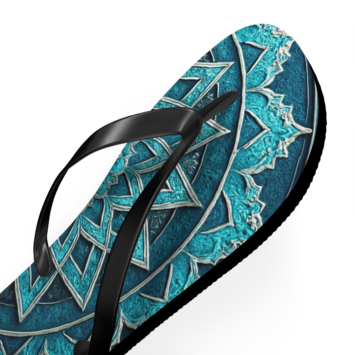 Luminous Mandala Wave Flip Flops