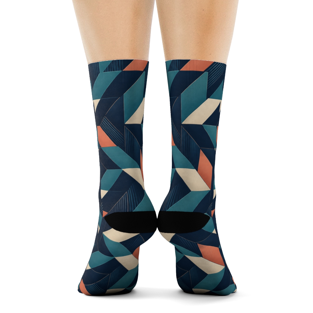 Quilted Parallelogram Signal Field custom socks [AI-2d724e18-436b68527d84]