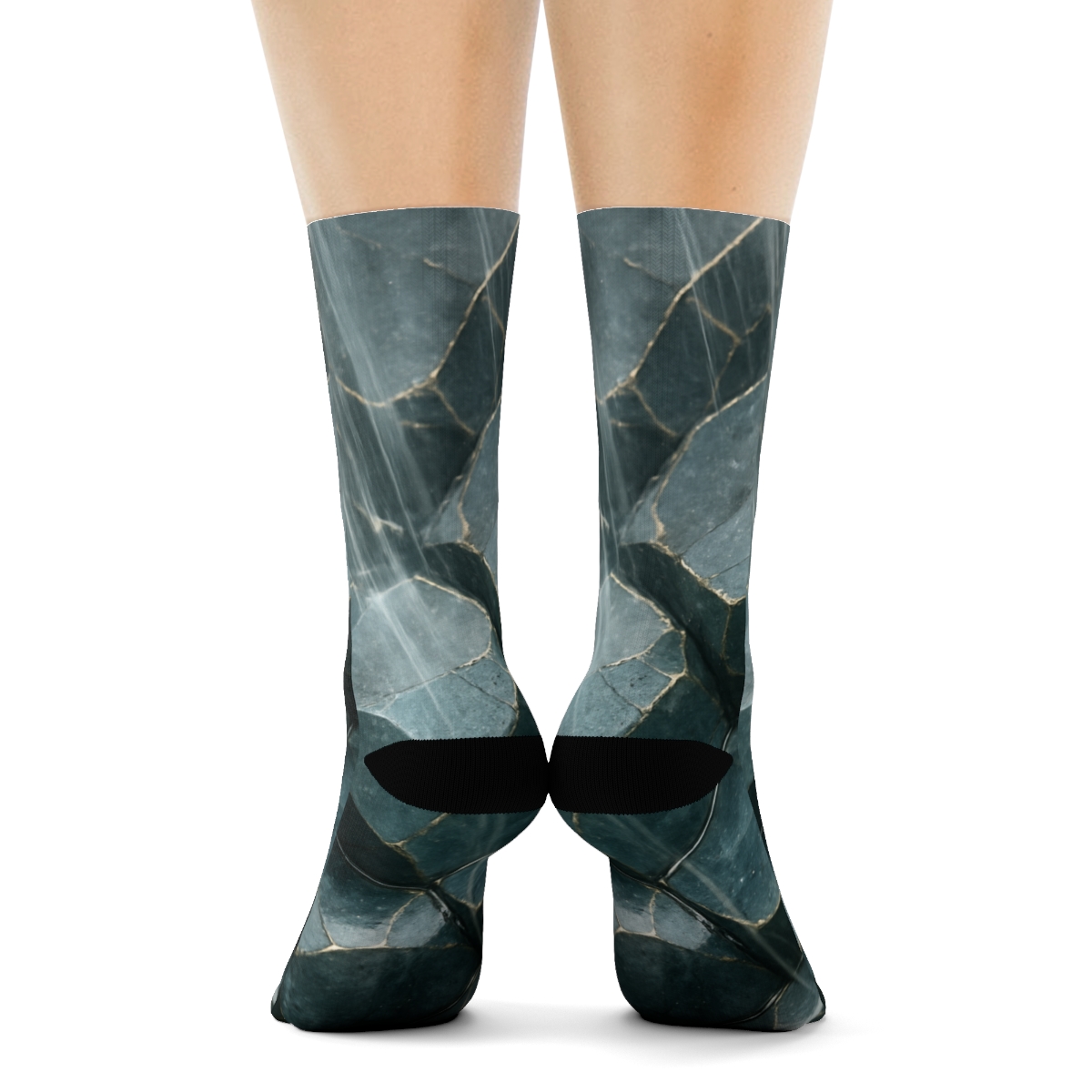 Mineral Facet Rain Veil unique printed sockscustom socks