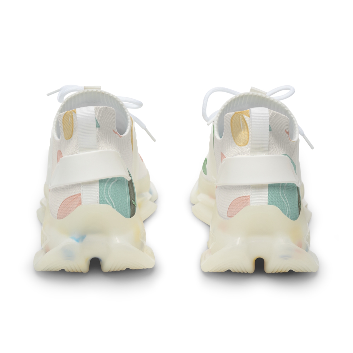 Spring Equinox Eggshell Garden Pattern stylish casual sneakers